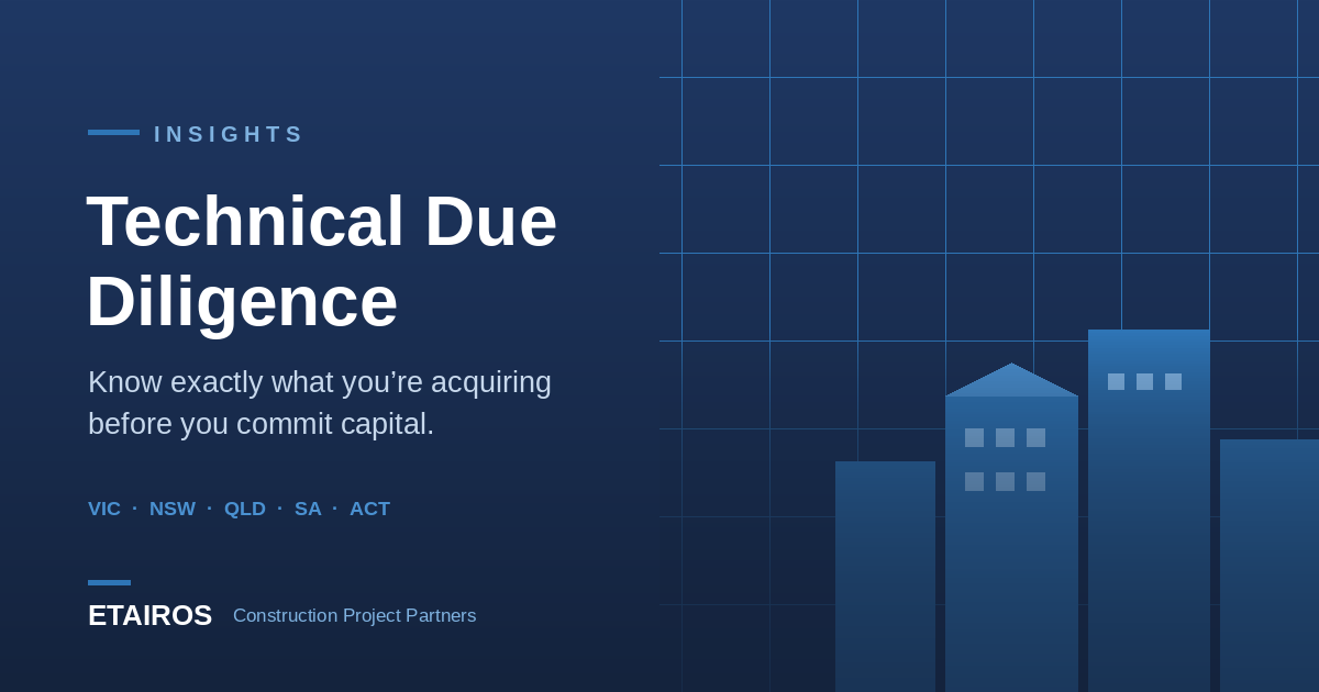 Technical due diligence for commercial property Etairos